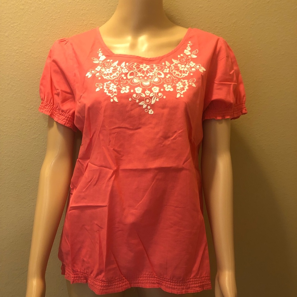 Coral Blouse
